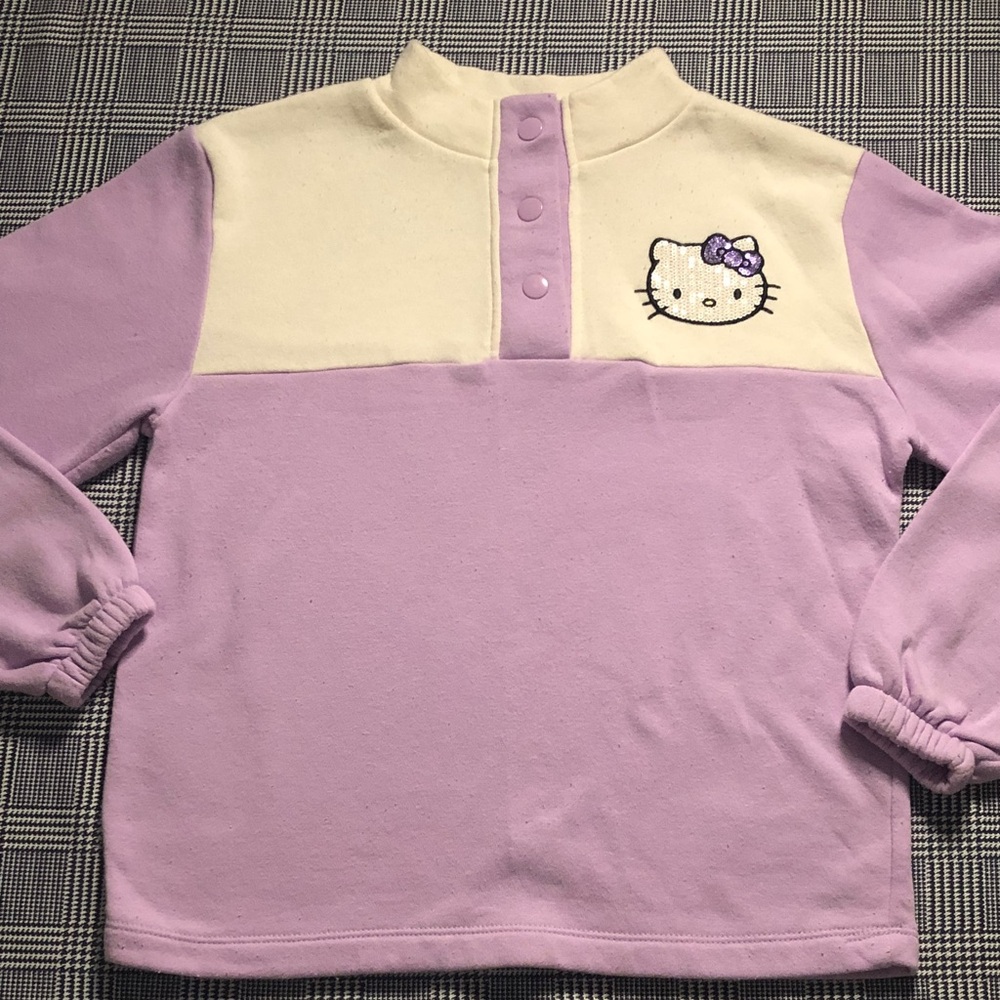 Hello Kitty Lavender and Cream Pullover Fleece my
